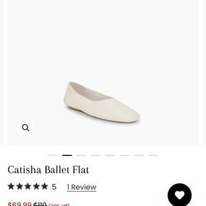 Vince Camuto Two-Tone Catisha Ballet Flat in Black and White